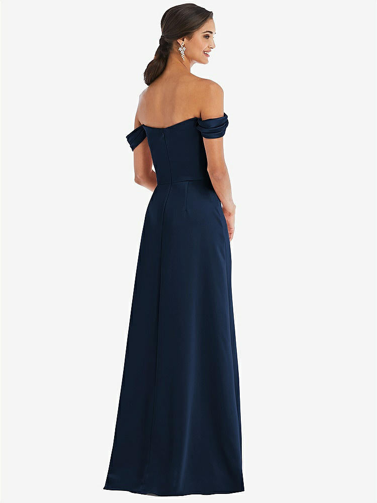 【NEW】【STYLE: 3079】ドレープ pretat 肩から maxi ドレス【COLOR: Midnight Navy】【SIZE: 00-30W】