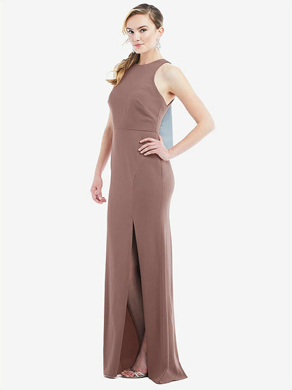 【NEW】【STYLE: 3084】カットアウト オープンバック ホルター マキシ ドレス スカーフ ネクタイ【COLOR: Sienna &amp; Mist】【SIZE: 00-30W】