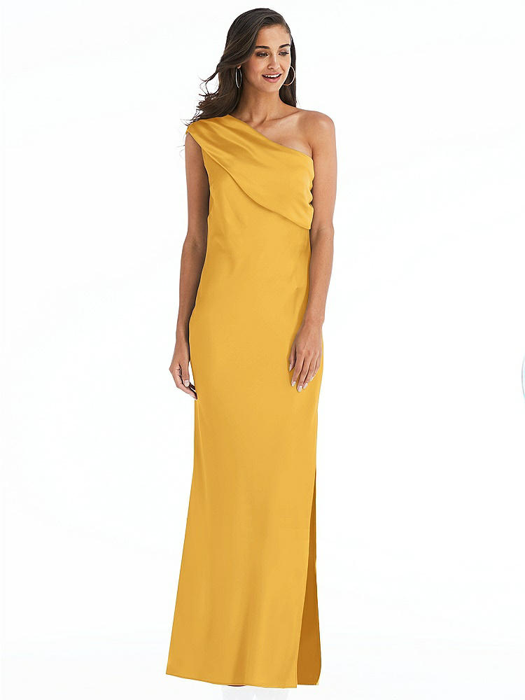 【NEW】【STYLE: 8210】ドレープ ワンショルダー コンバーチブル マキシ スリップ ドレス【COLOR: NYC Yellow】【SIZE: 00-30W】