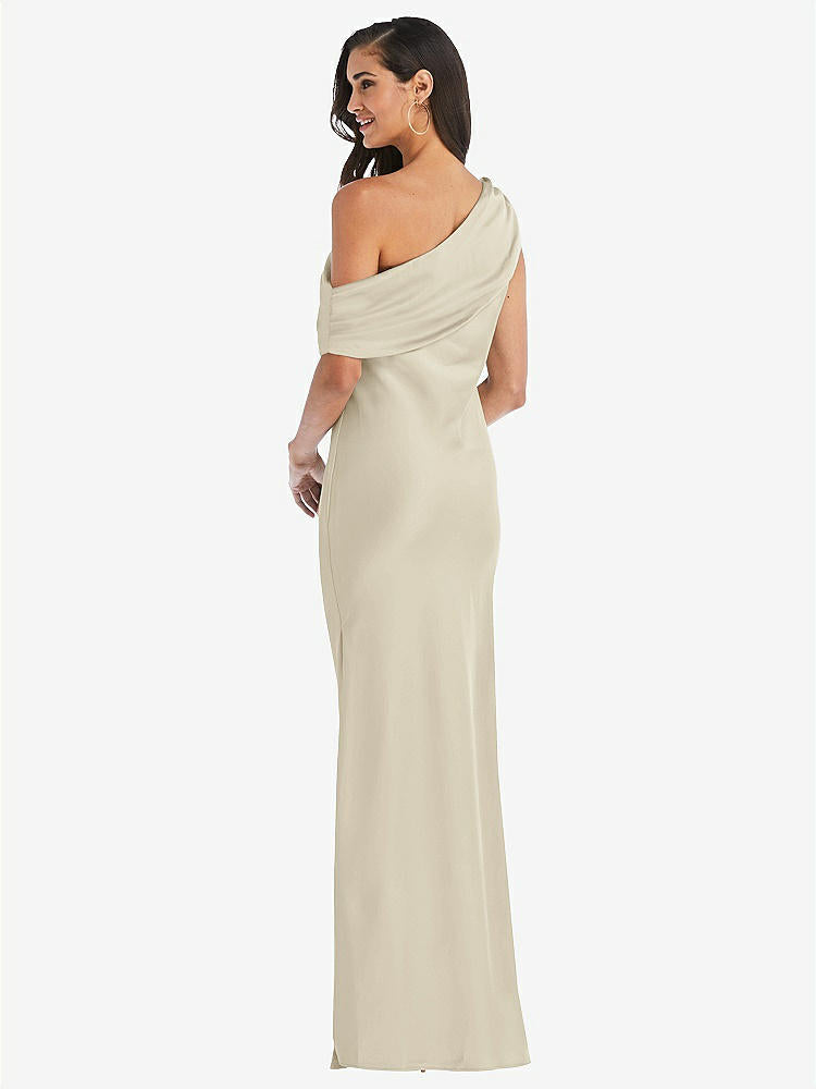 【STYLE: 8210】Draped One-Shoulder Convertible Maxi Slip Dress【COLOR: Champagne】
