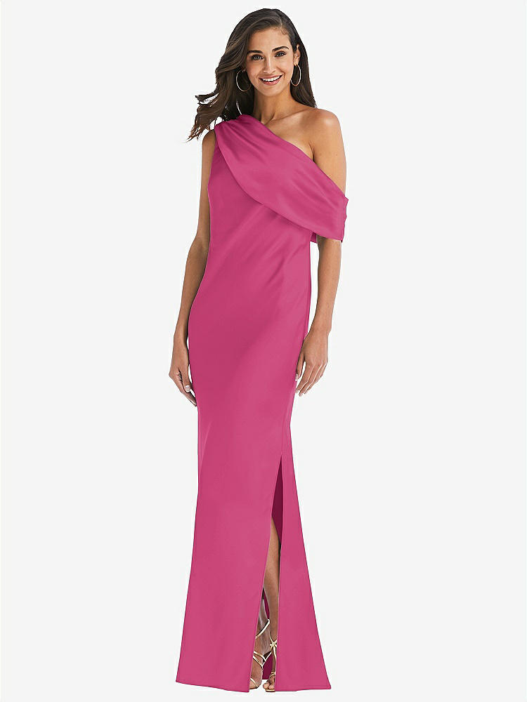 【NEW】【STYLE: 8210】ドレープ ワンショルダー コンバーチブル マキシ スリップ ドレス【COLOR: Tea Rose】【SIZE: 00-30W】