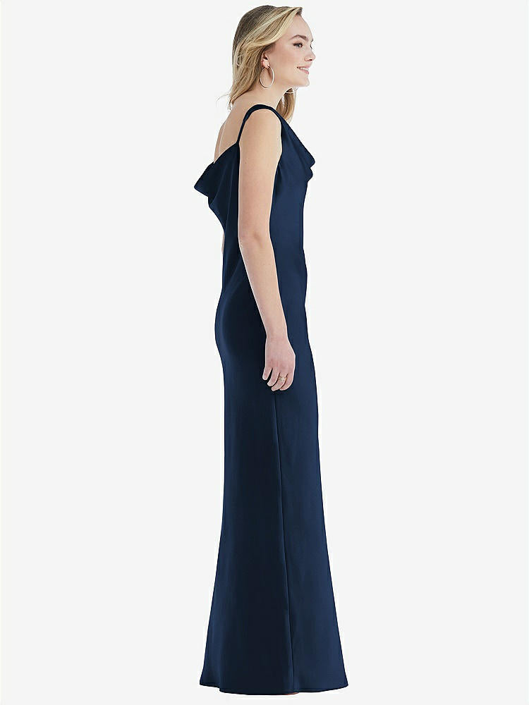 【NEW】【STYLE: 8211】非対称 ワン層 カウル マキシ スリップ ドレス【COLOR: Midnight Navy】【SIZE: 00-30W】
