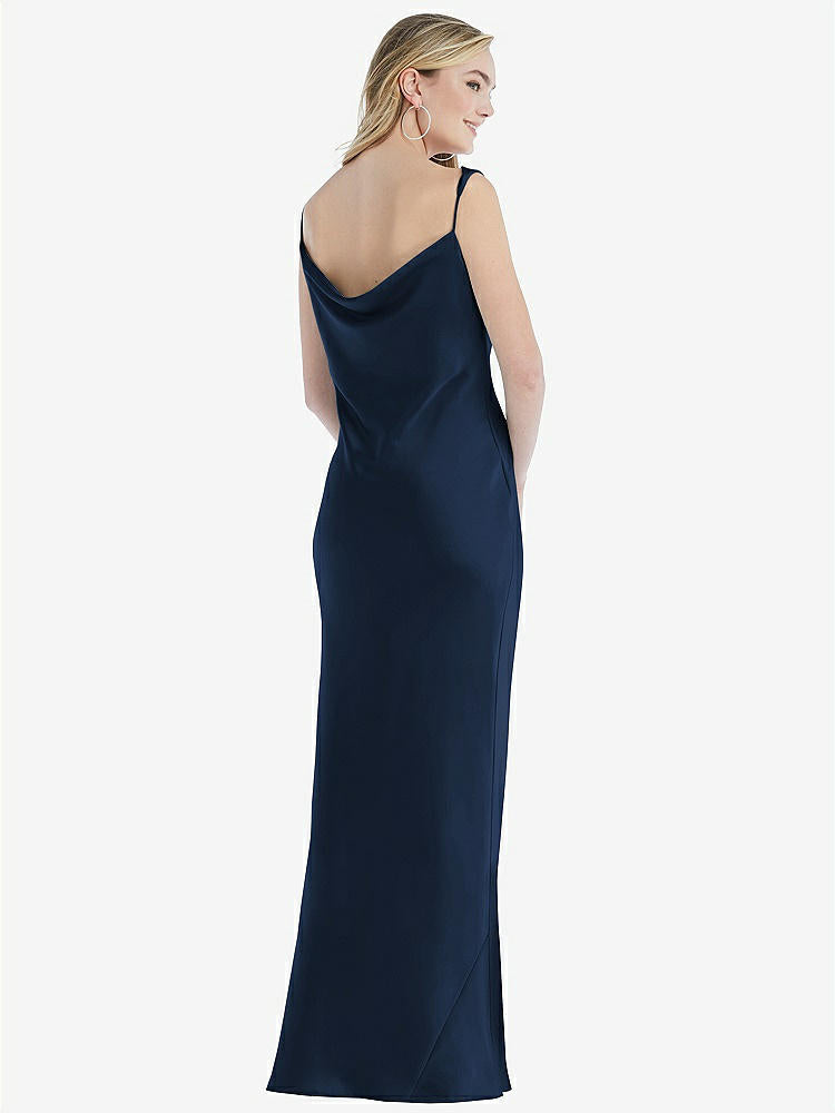 【STYLE: 8211】アシンメトリー カウル マキシ スリップ ドレス【COLOR: Midnight Navy】【SIZE: 00-30W】