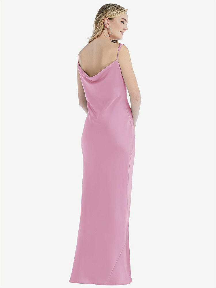 【STYLE: 8211】アシンメトリーカウル マキシ スリップ ドレス【COLOR: Powder Pink】【SIZE: 00-30W】