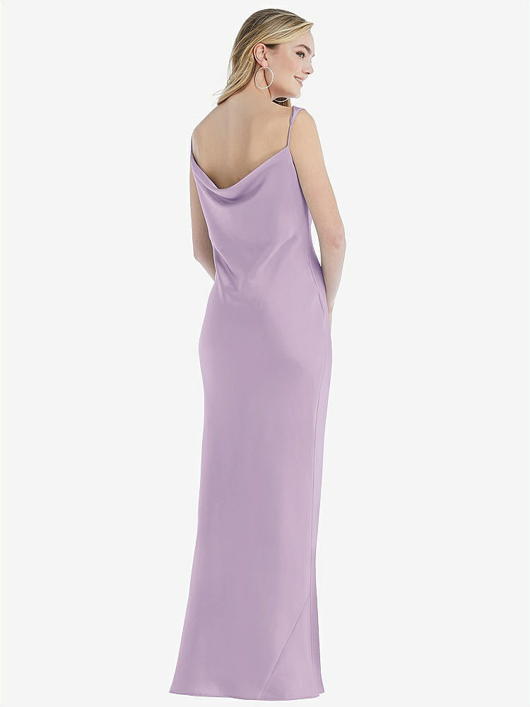 【STYLE: 8211】アシンメトリー カウル マキシ スリップ ドレス【COLOR: Pale Purple】【SIZE: 00-30W】