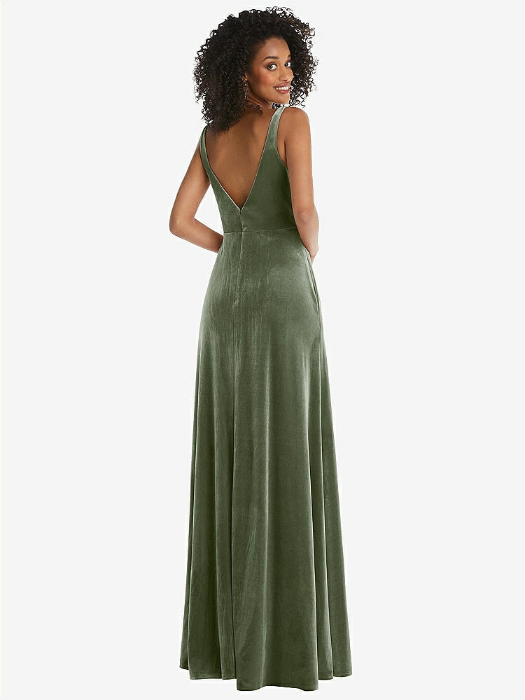 【STYLE: LB033】Twist Front Cutout Velvet Maxi Dress - Cameron【COLOR: Sage】