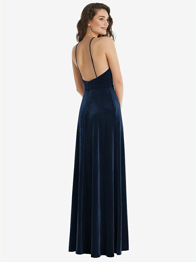 【NEW】【STYLE: LB034】高 首 ホルター オープンバック ベルベット ドレス  -  アリックス【COLOR: Midnight Navy】【SIZE: 00-30W】