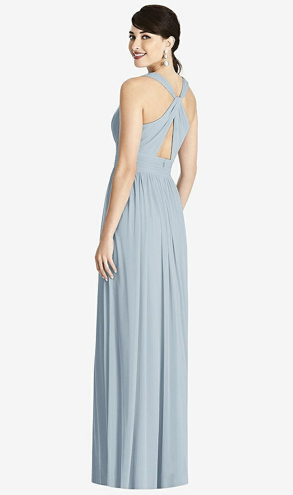 【STYLE: TH104】Shirred Wrap Bodice Twist Back Maxi Dress【COLOR: Mist】