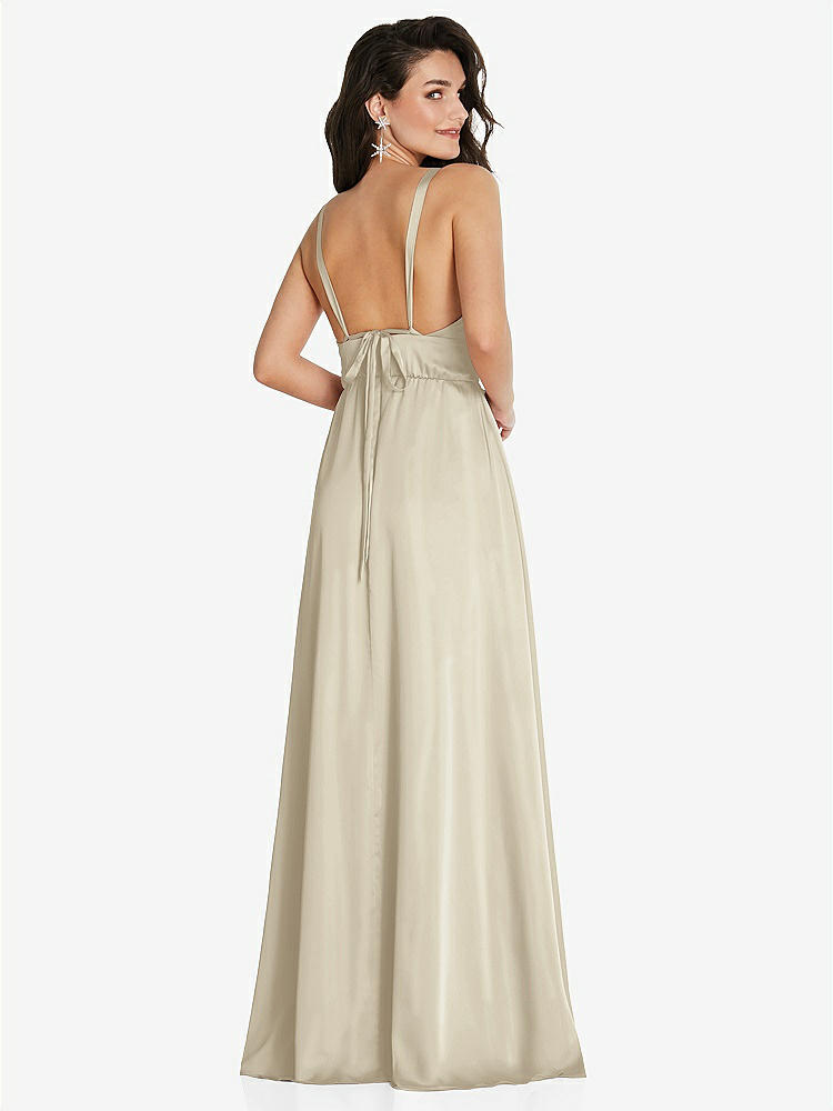 【NEW】【STYLE: TH093】ディープ Vネック Shirred スカート マキシ ドレス コンバーチブル ストラップ【COLOR: Champagne】【SIZE: 00-30W】