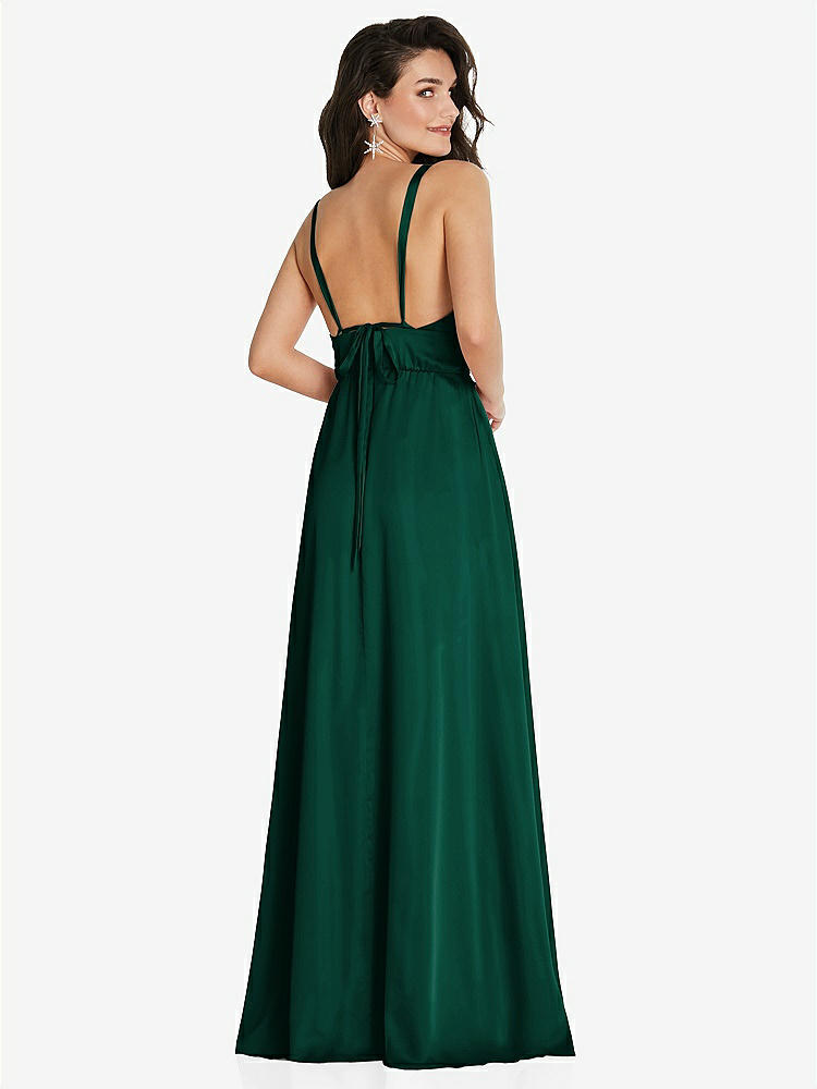 【NEW】【STYLE: TH093】ディープ Vネック Shirred スカート マキシ ドレス コンバーチブル ストラップ【COLOR: Hunter Green】【SIZE: 00-30W】