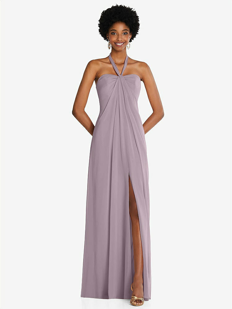 【NEW】【STYLE: 3109】ドレープ シフォン grecian 列 ガウン コンバーチブル ストラップ【COLOR: Lilac Dusk】【SIZE: 00-30W】