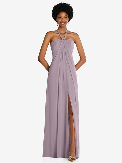 【NEW】【STYLE: 3109】ドレープ シフォン grecian 列 ガウン コンバーチブル ストラップ【COLOR: Lilac Dusk】【SIZE: 00-30W】