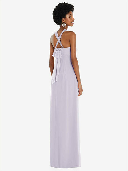 【NEW】【STYLE: 3109】ドレープ シフォン grecian 列 ガウン コンバーチブル ストラップ【COLOR: Moondance】【SIZE: 00-30W】