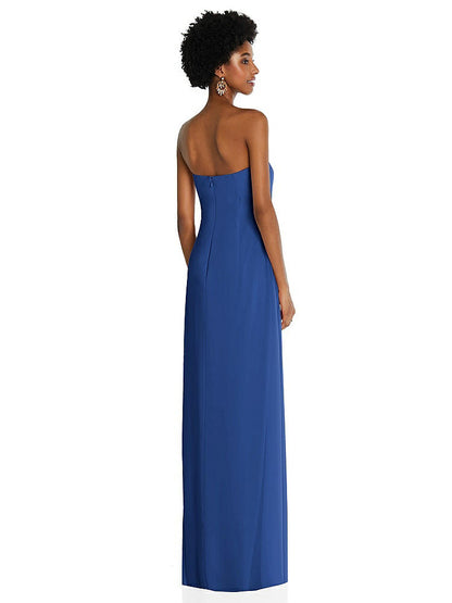 【NEW】【STYLE: 3109】ドレープ シフォン grecian 列 ガウン コンバーチブル ストラップ【COLOR: Classic Blue】【SIZE: 00-30W】