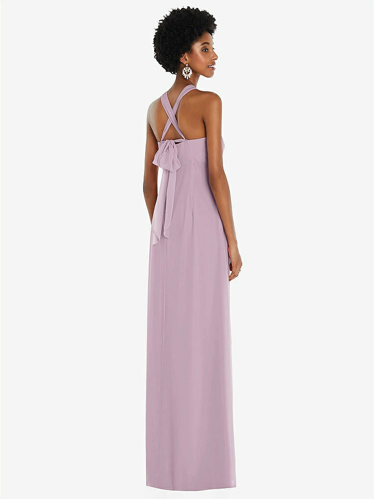 【NEW】【STYLE: 3109】ドレープ シフォン grecian 列 ガウン コンバーチブル ストラップ【COLOR: Suede Rose】【SIZE: 00-30W】
