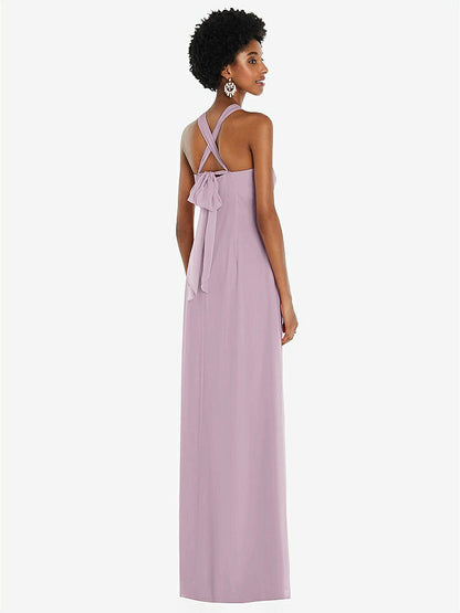 【NEW】【STYLE: 3109】ドレープ シフォン grecian 列 ガウン コンバーチブル ストラップ【COLOR: Suede Rose】【SIZE: 00-30W】