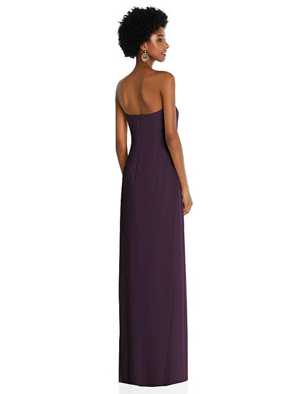 【NEW】【STYLE: 3109】ドレープ シフォン grecian 列 ガウン コンバーチブル ストラップ【COLOR: Aubergine】【SIZE: 00-30W】