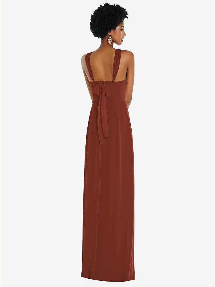 【NEW】【STYLE: 3109】ドレープ シフォン grecian 列 ガウン コンバーチブル ストラップ【COLOR: Auburn Moon】【SIZE: 00-30W】