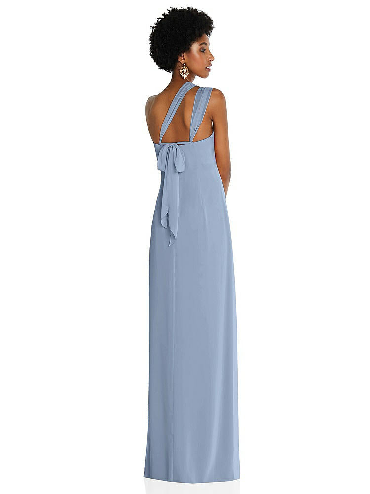 【NEW】【STYLE: 3109】ドレープ シフォン grecian 列 ガウン コンバーチブル ストラップ【COLOR: Cloudy】【SIZE: 00-30W】
