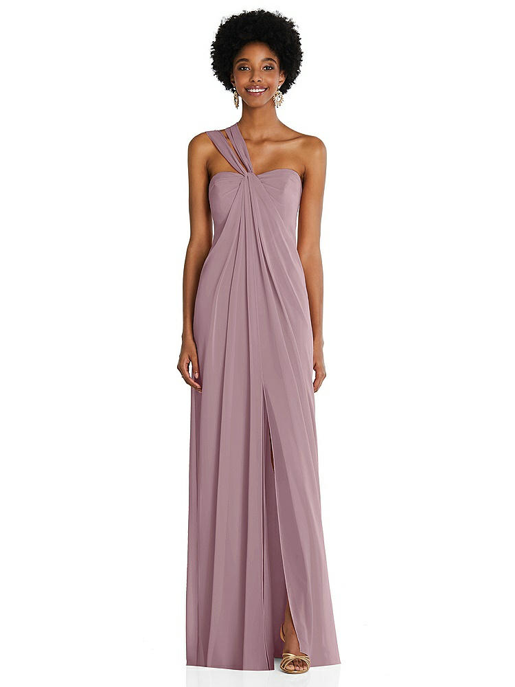 【NEW】【STYLE: 3109】ドレープ シフォン grecian 列 ガウン コンバーチブル ストラップ【COLOR: Dusty Rose】【SIZE: 00-30W】