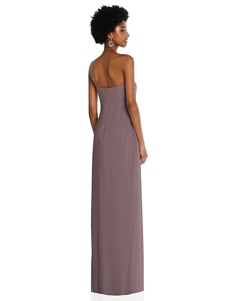 【STYLE: 3109】Draped Chiffon Grecian Column Gown with Convertible Straps【COLOR: French Truffle】