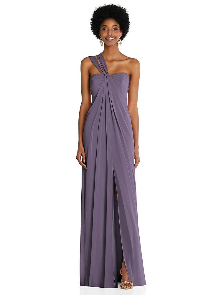 【NEW】【STYLE: 3109】ドレープ シフォン grecian 列 ガウン コンバーチブル ストラップ【COLOR: Lavender】【SIZE: 00-30W】
