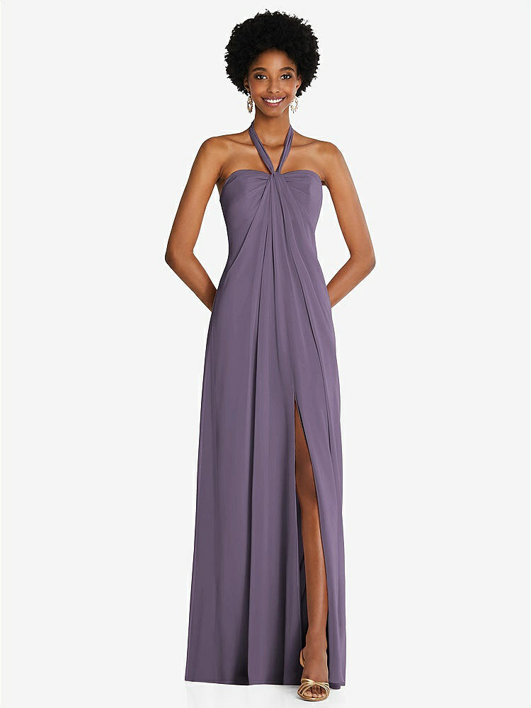 【NEW】【STYLE: 3109】ドレープ シフォン grecian 列 ガウン コンバーチブル ストラップ【COLOR: Lavender】【SIZE: 00-30W】