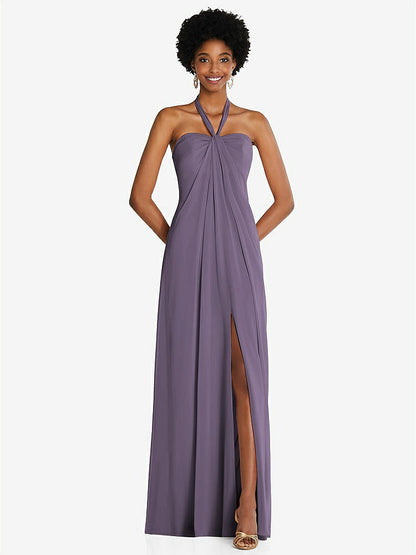 【NEW】【STYLE: 3109】ドレープ シフォン grecian 列 ガウン コンバーチブル ストラップ【COLOR: Lavender】【SIZE: 00-30W】