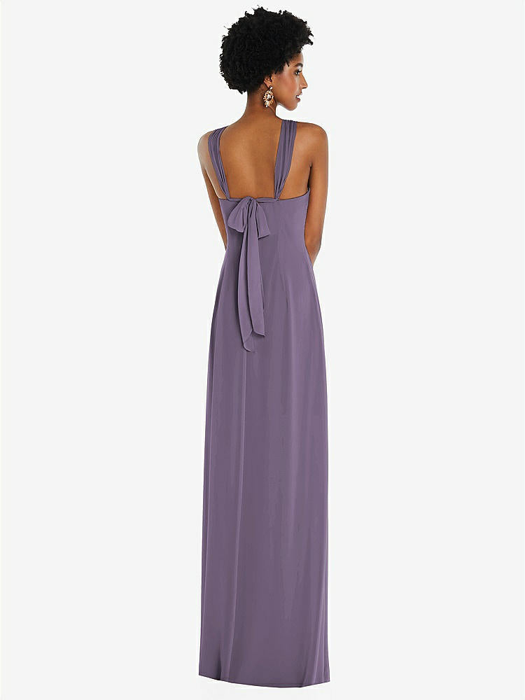 【NEW】【STYLE: 3109】ドレープ シフォン grecian 列 ガウン コンバーチブル ストラップ【COLOR: Lavender】【SIZE: 00-30W】