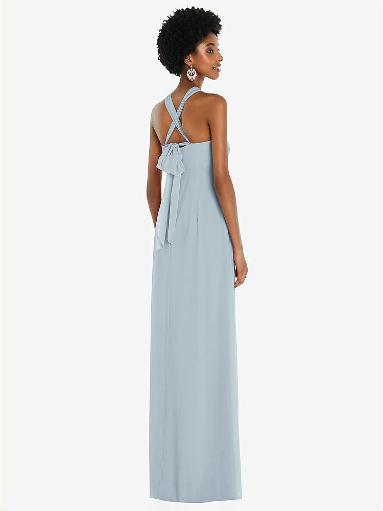 【NEW】【STYLE: 3109】ドレープ シフォン grecian 列 ガウン コンバーチブル ストラップ【COLOR: Mist】【SIZE: 00-30W】