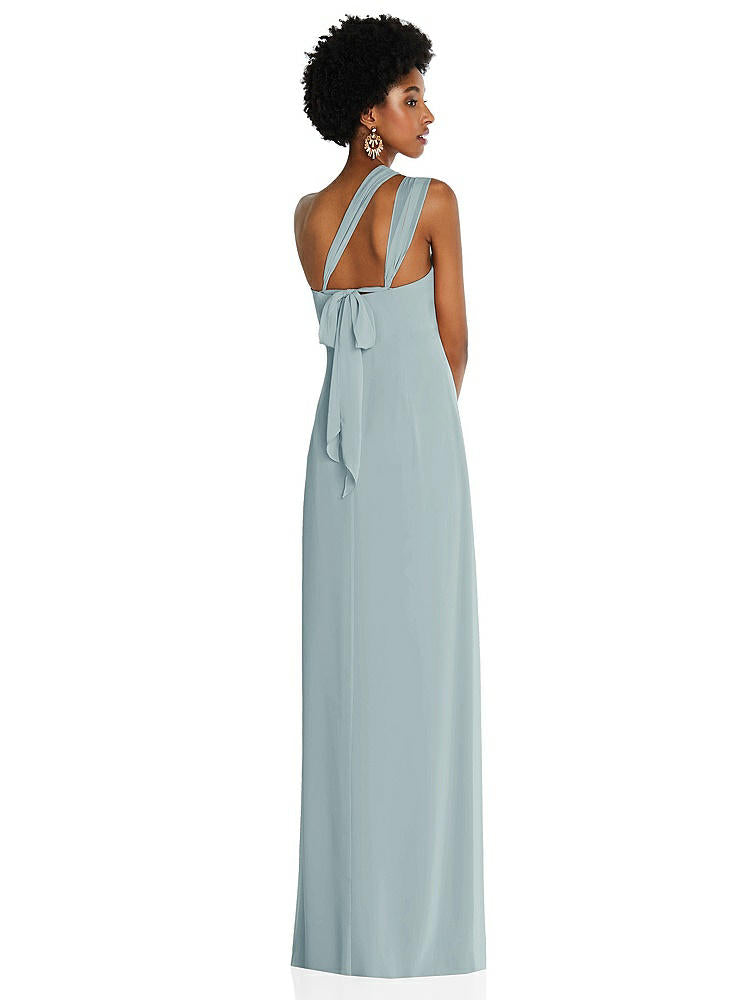 【NEW】【STYLE: 3109】ドレープ シフォン grecian 列 ガウン コンバーチブル ストラップ【COLOR: Morning Sky】【SIZE: 00-30W】