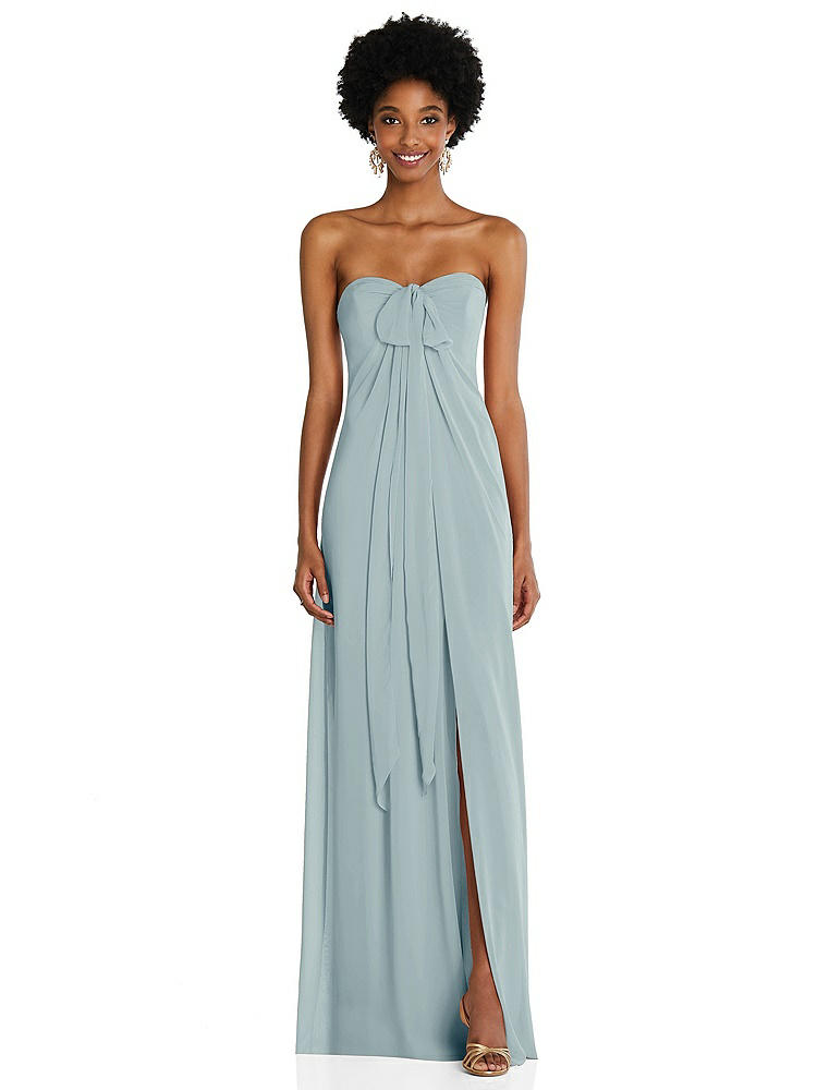 【NEW】【STYLE: 3109】ドレープ シフォン grecian 列 ガウン コンバーチブル ストラップ【COLOR: Morning Sky】【SIZE: 00-30W】