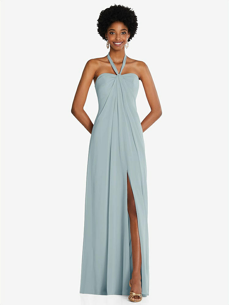 【NEW】【STYLE: 3109】ドレープ シフォン grecian 列 ガウン コンバーチブル ストラップ【COLOR: Morning Sky】【SIZE: 00-30W】