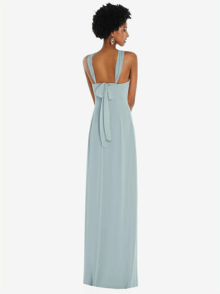 【NEW】【STYLE: 3109】ドレープ シフォン grecian 列 ガウン コンバーチブル ストラップ【COLOR: Morning Sky】【SIZE: 00-30W】
