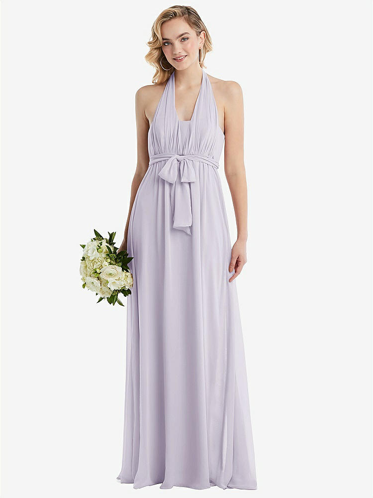 【NEW】【STYLE: TH095】エンパイア ウエスト シャイレッド スカート コンバーチブル サッシ ネクタイ マキシ ドレス【COLOR: Moondance】【SIZE: 00-30W】