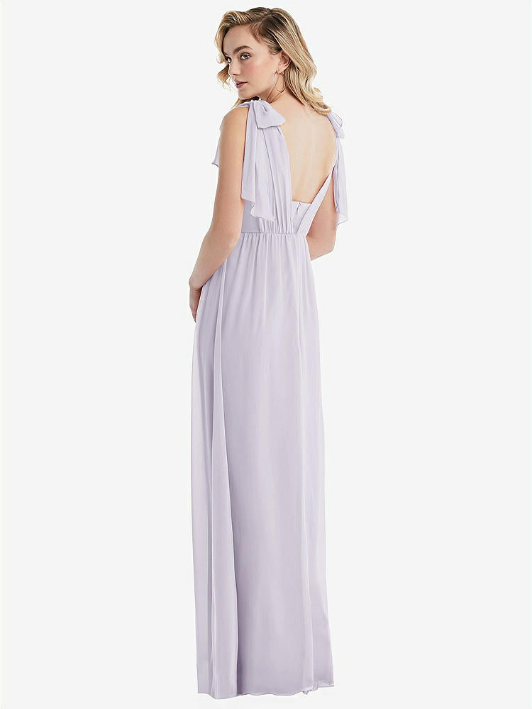 【NEW】【STYLE: TH095】エンパイア ウエスト シャイレッド スカート コンバーチブル サッシ ネクタイ マキシ ドレス【COLOR: Moondance】【SIZE: 00-30W】