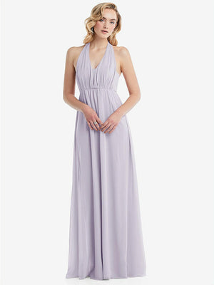 【STYLE: TH095】Empire Waist Shirred Skirt Convertible Sash Tie Maxi Dress【COLOR: Moondance】