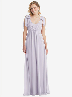 【STYLE: TH095】Empire Waist Shirred Skirt Convertible Sash Tie Maxi Dress【COLOR: Moondance】