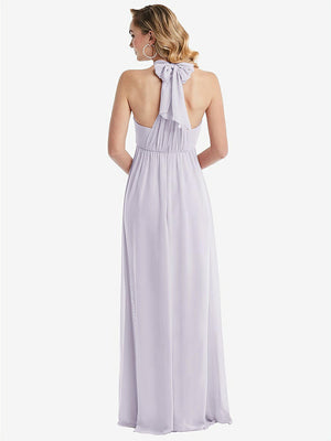 【STYLE: TH095】Empire Waist Shirred Skirt Convertible Sash Tie Maxi Dress【COLOR: Moondance】