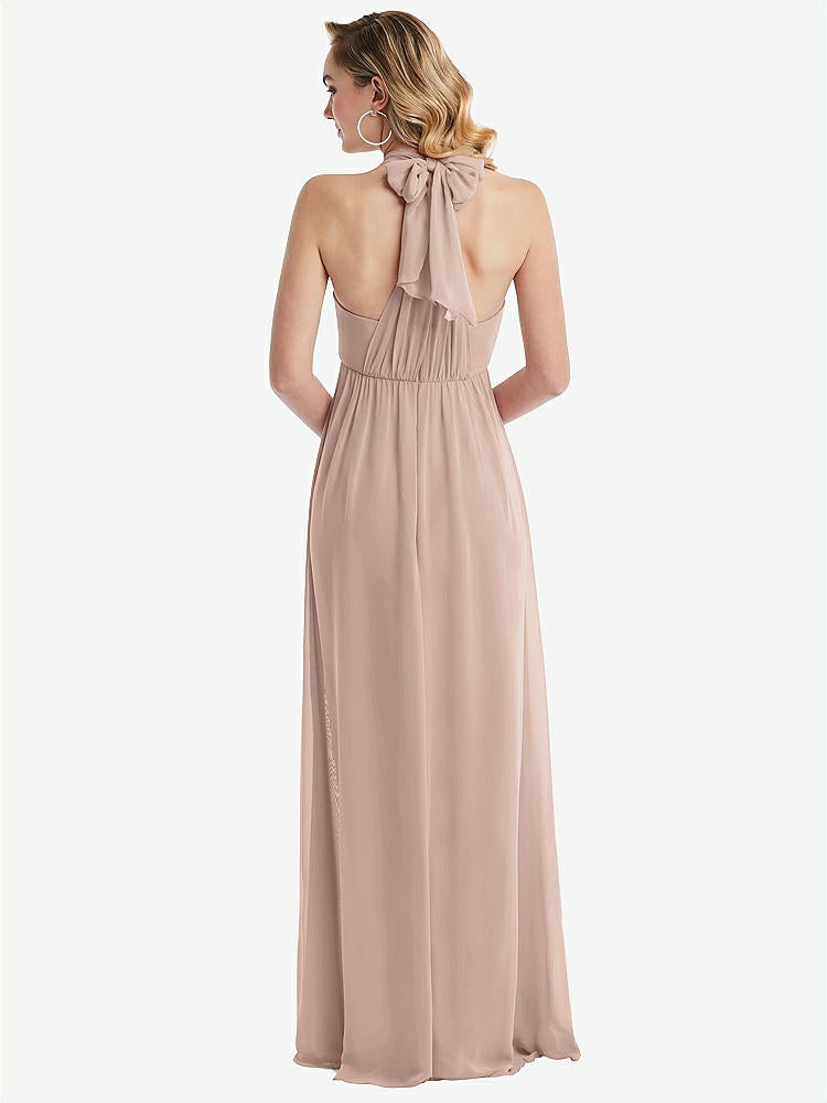 【NEW】【STYLE: TH095】エンパイア ウエスト シャイレッド スカート コンバーチブル サッシ ネクタイ マキシ ドレス【COLOR: Bliss】【SIZE: 00-30W】