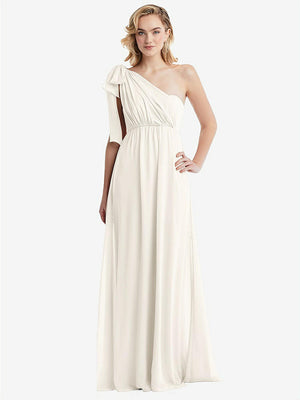 【STYLE: TH095】Empire Waist Shirred Skirt Convertible Sash Tie Maxi Dress【COLOR: Ivory】