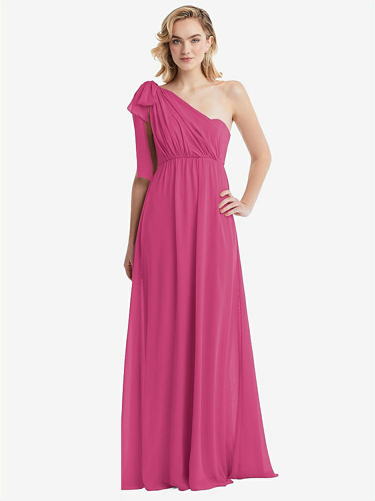 【NEW】【STYLE: TH095】エンパイア ウエスト シャイレッド スカート コンバーチブル サッシ ネクタイ マキシ ドレス【COLOR: Tea Rose】【SIZE: 00-30W】