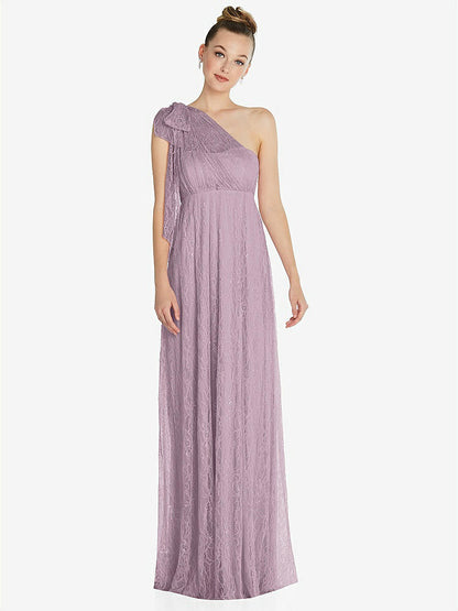 【STYLE: TH096】Empire Waist Convertible Sash Tie Lace Maxi Dress【COLOR: Suede Rose】