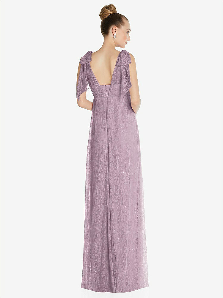 【STYLE: TH096】Empire Waist Convertible Sash Tie Lace Maxi Dress【COLOR: Suede Rose】