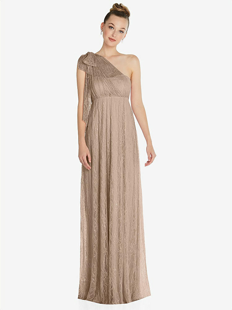 【STYLE: TH096】Empire Waist Convertible Sash Tie Lace Maxi Dress【COLOR: Topaz】