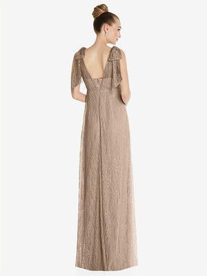 【STYLE: TH096】Empire Waist Convertible Sash Tie Lace Maxi Dress【COLOR: Topaz】