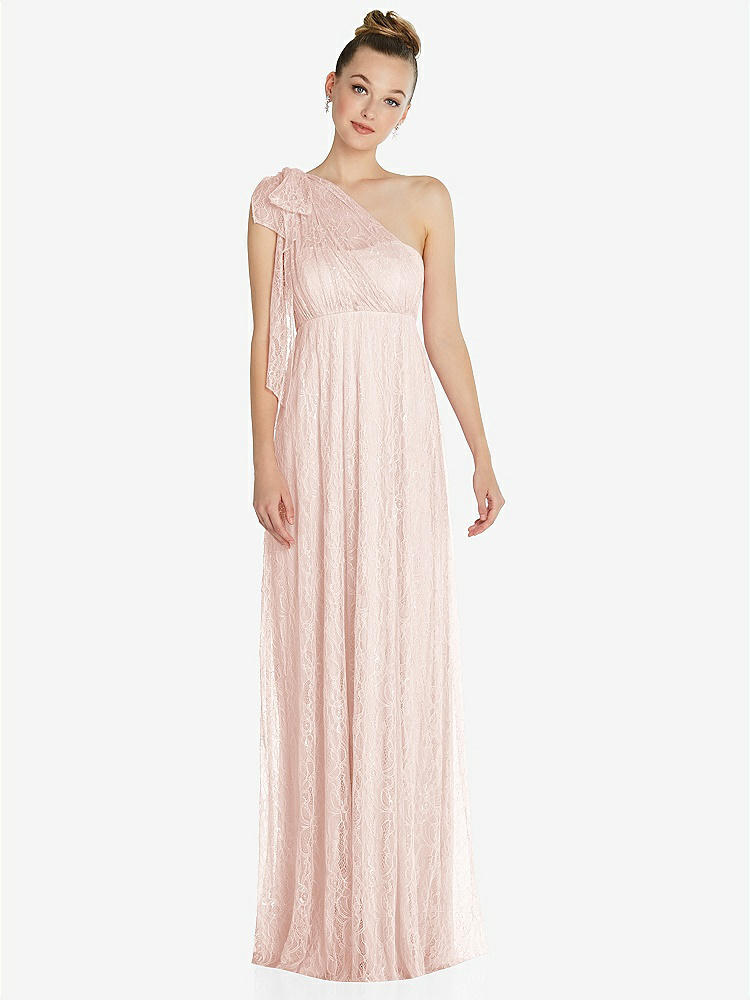 【STYLE: TH096】Empire Waist Convertible Sash Tie Lace Maxi Dress【COLOR: Blush】