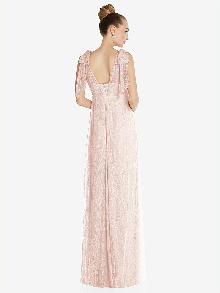 【STYLE: TH096】Empire Waist Convertible Sash Tie Lace Maxi Dress【COLOR: Blush】