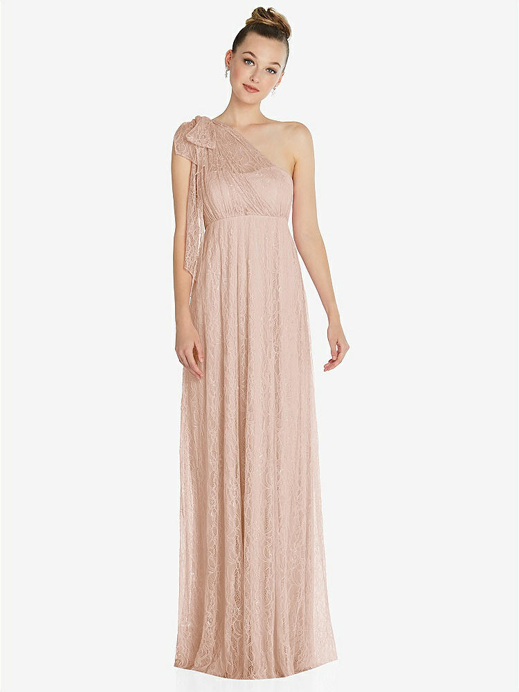 【STYLE: TH096】Empire Waist Convertible Sash Tie Lace Maxi Dress【COLOR: Cameo】