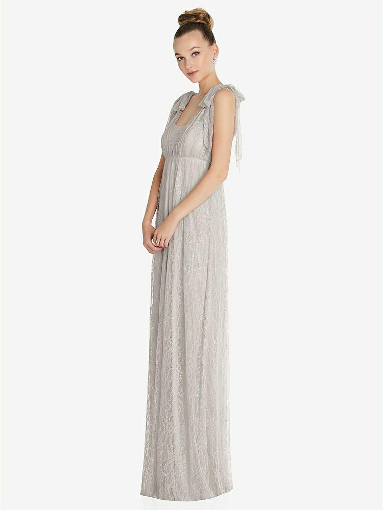 【STYLE: TH096】Empire Waist Convertible Sash Tie Lace Maxi Dress【COLOR: Oyster】